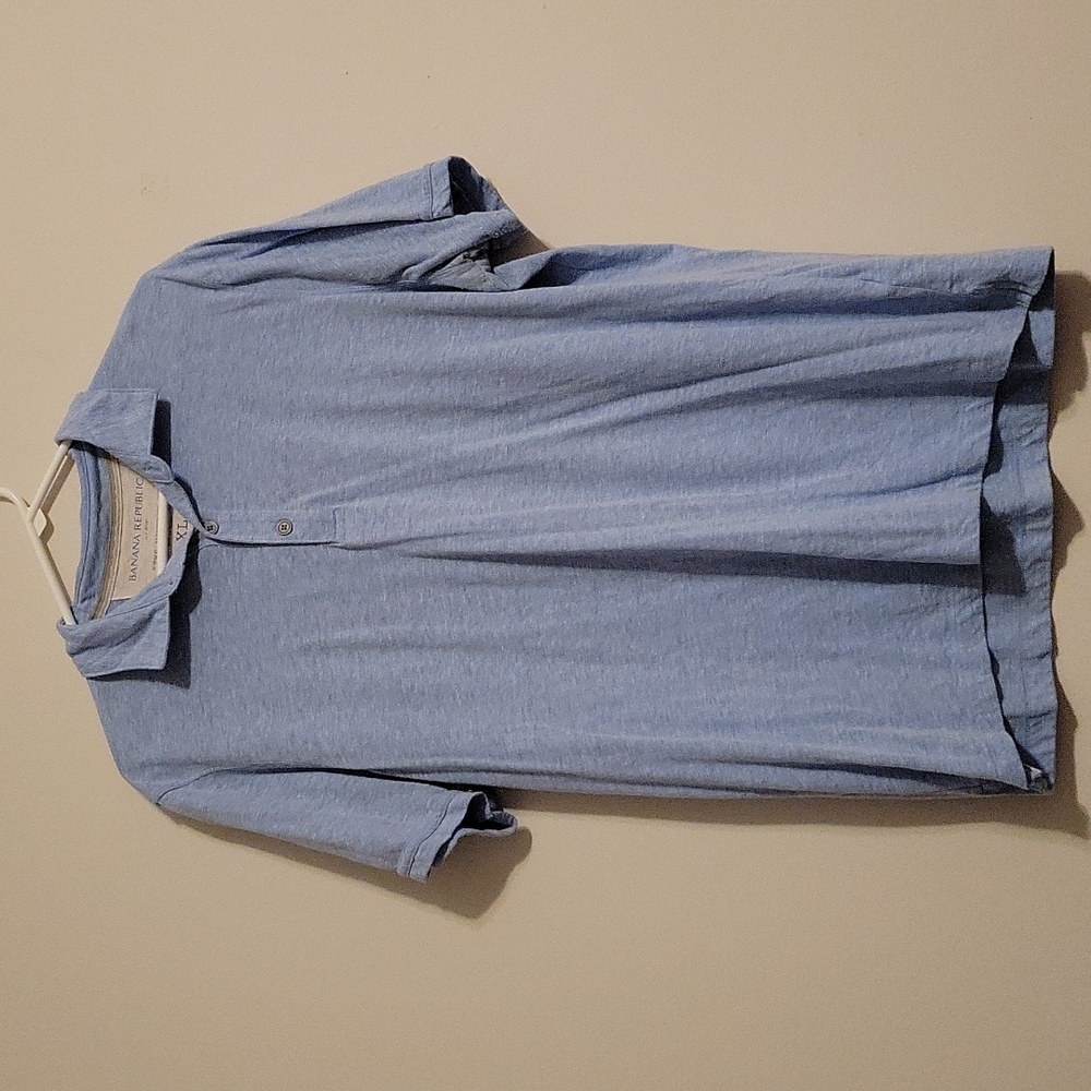 Banana Republic "Vintage T" Collared T-shirt Blue XL